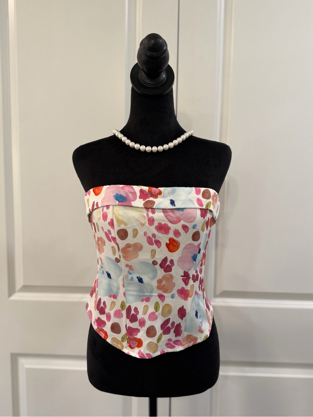 NWT Princess Polly Betula Bustier/Corset Top- White Multicolor Size US 10
